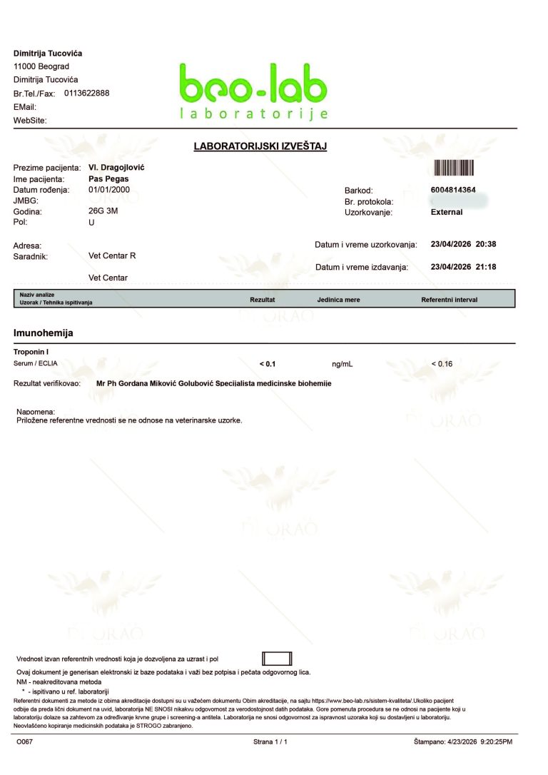Pégase des Fedelissimi 12 - Orao Doberman – Élevage de Dobermann Orao_lab_tests_beolab-02