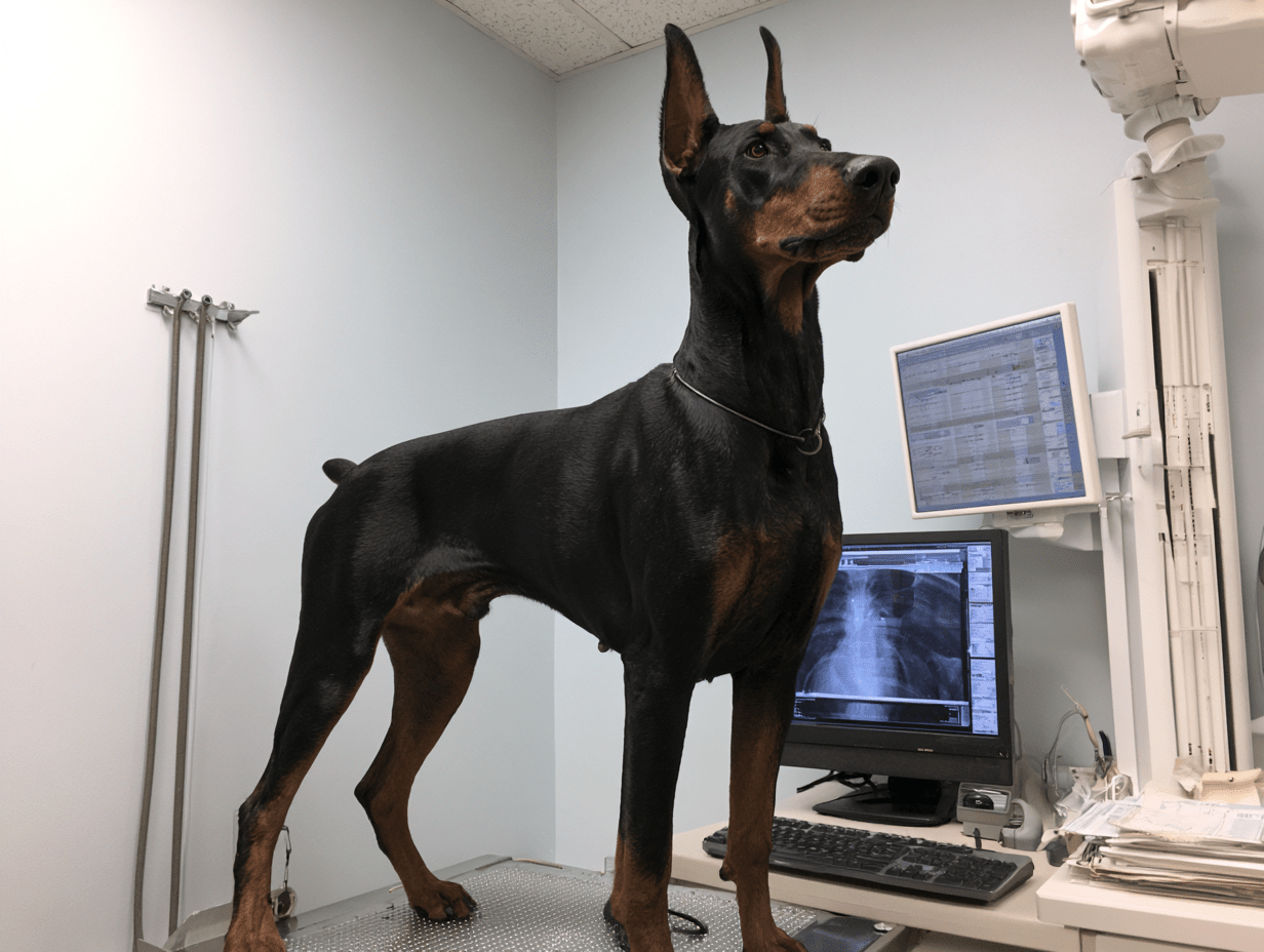 black Doberman male